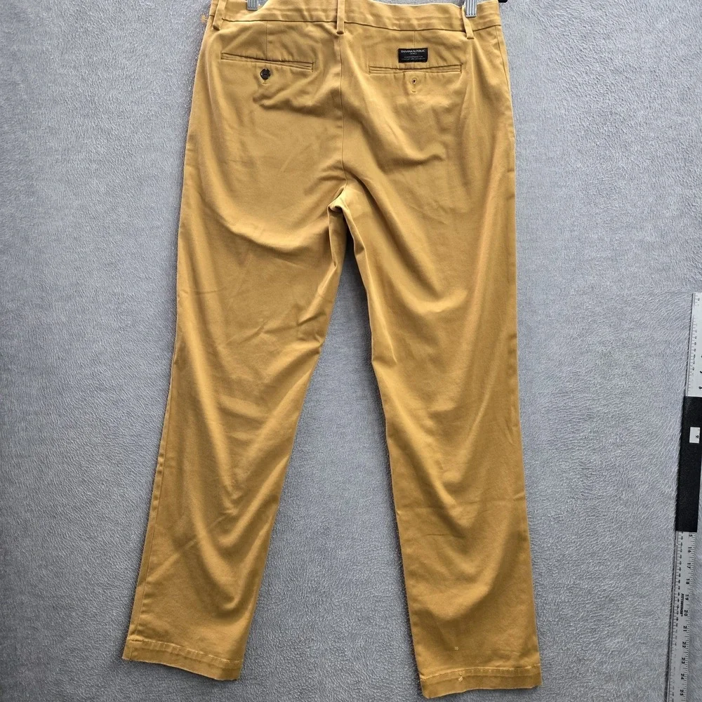 Banana Republic Men Pants 34X34 Tan Chino Twill Emerson Straight‎ Fit Button